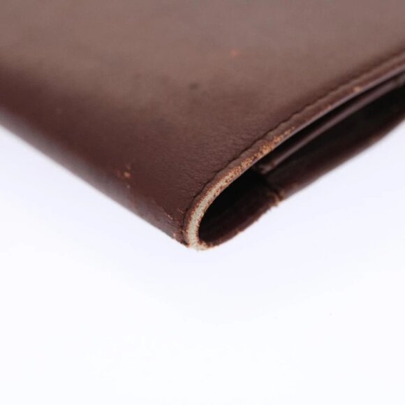 CARTIER Clutch Bag Leather Wine Red Auth 50447 - Picture 8 of 16